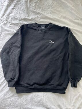 Dime Classic Small Logo Crewneck in Black